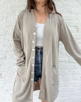 The Long Shell Button Cardigan (M)