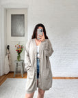 The Long Shell Button Cardigan (M)