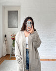 The Long Shell Button Cardigan (M)
