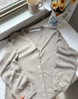 The Long Shell Button Cardigan (M)