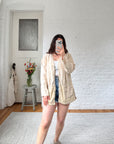 The Butter Yellow Linen Button Up (M)