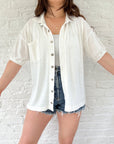 The Short Sleeve White Cardigan (L)
