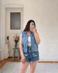 The Denim Zipper Vest (M)