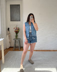 The Denim Zipper Vest (M)