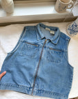 The Denim Zipper Vest (M)