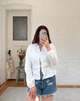 The White Ruffle Blouse (M)