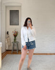 The White Ruffle Blouse (M)