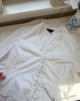 The White Ruffle Blouse (M)