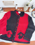 The Two Tone Mitten Pocket Cardigan (L)