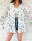The Wisteria Vine Sheer Blouse (L)