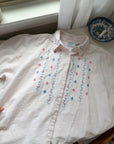 The Pinstripe Flower Crown Button Up (XL)