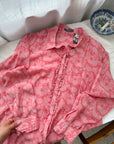 The Pink Peony Button Up (L)