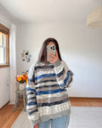 The Textured Stripe Sweater (L)
