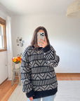 The Black & Grey Funky Knit (L)
