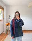 The Navy, Red & Green Sweater (XL)