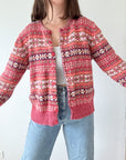 The Fair Isle Sherbet Cardigan (M)