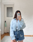 The Cropped Gingham Button Down (M)