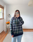 The Cool Toned Plaid Sweater (L)