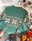 The Ireland Snowflake Sweater (L)
