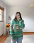 The Ireland Snowflake Sweater (L)