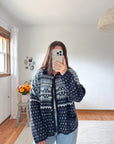 The Brisk Navy Cardigan (L)