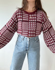 The Red Houndstooth Sweater (XL)