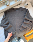 The Brown Speckled Basic Sweater (XL)