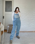 Vintage Striped & Gingham Patchwork Overalls (S)
