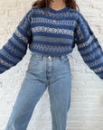 The Cambridge Blue Pattern Sweater (XL)
