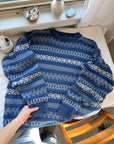 The Cambridge Blue Pattern Sweater (XL)
