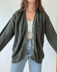 The Moss Textured Cardigan (XXL)