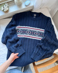The Navy Chest Stripe Sweater (L)
