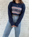 The Navy Chest Stripe Sweater (L)