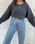 The Charcoal Ribbed Pullover (XL)