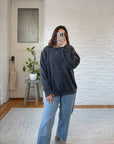 The Charcoal Ribbed Pullover (XL)