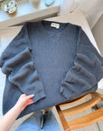 The Charcoal Ribbed Pullover (XL)