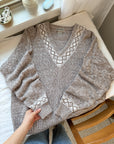 The Taupe V Neck Sweater (L)