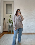 The Taupe V Neck Sweater (L)