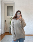 The Oatmeal Textured Sweater (L)