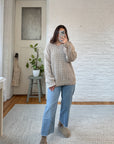 The Oatmeal Textured Sweater (L)