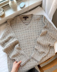 The Oatmeal Textured Sweater (L)