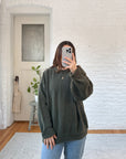 The Olive Ribbed Pullover (L)