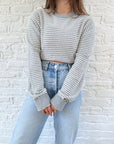 The Grey Striped Sweater (L)