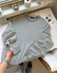 The Grey Striped Sweater (L)
