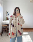 The Speckled Falling Leaf Cardigan (XL)