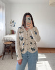 The Sundown Moss Leaf Cardigan (M)
