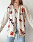 The Speckled Falling Leaf Cardigan (XL)