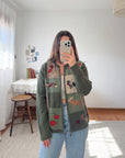 The Acorn Moose Checkered Cardigan (L)