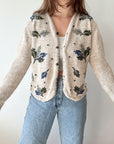 The Sundown Moss Leaf Cardigan (M)