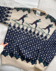 Vintage Wool Skier Sweater (M)